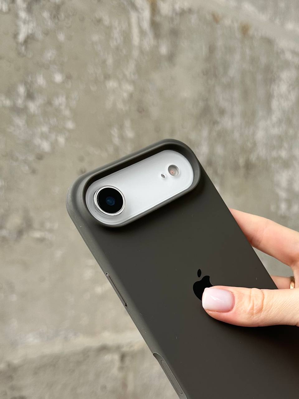 Чохол Silicone case з відкритою камерою на iPhone 17 Air Cocoa (22)