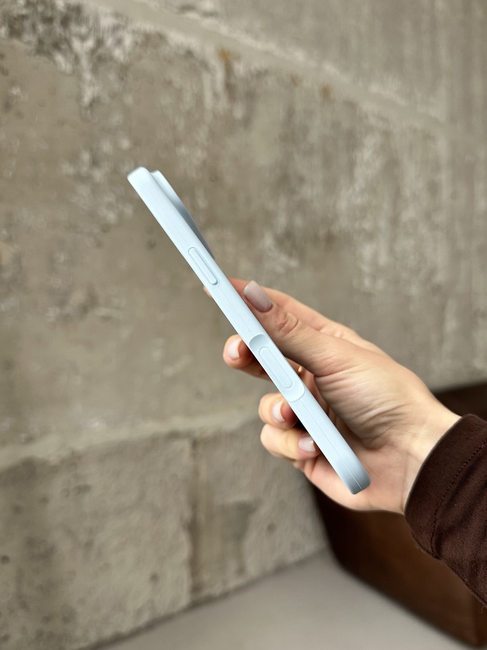 Чохол Silicone case з відкритою камерою на iPhone 17 Air Sky Blue (33)