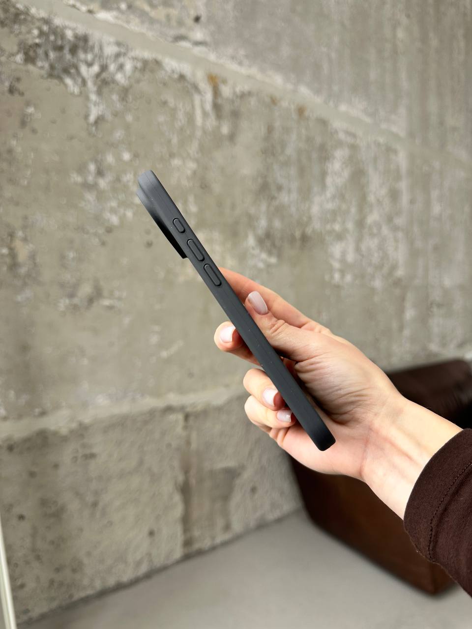 Чохол Silicone case з відкритою камерою на iPhone 17 Air Graphite (24)