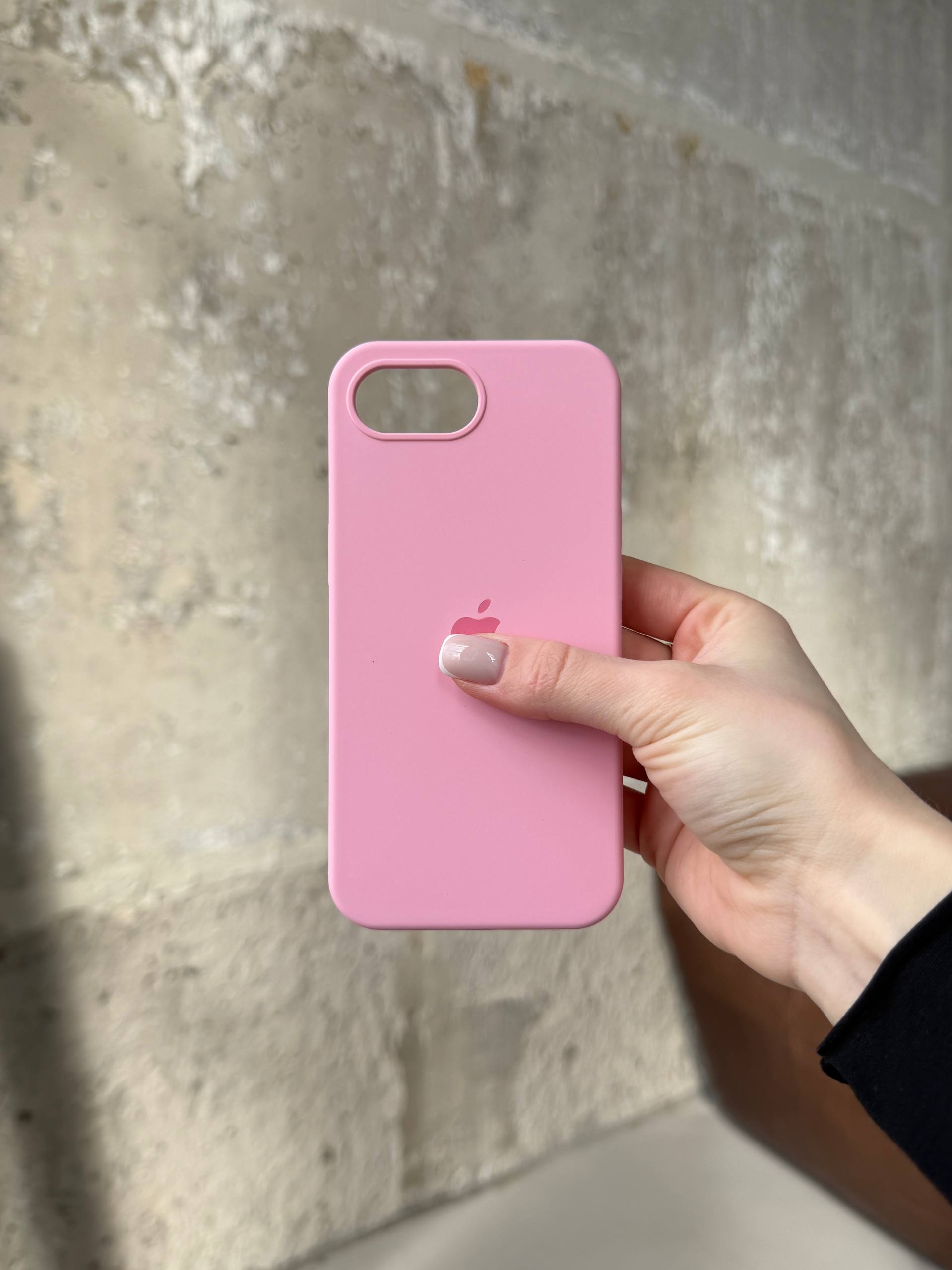 Чохол Silicone case з відкритою камерою на iPhone 16e / 17e Baby Pink (06)