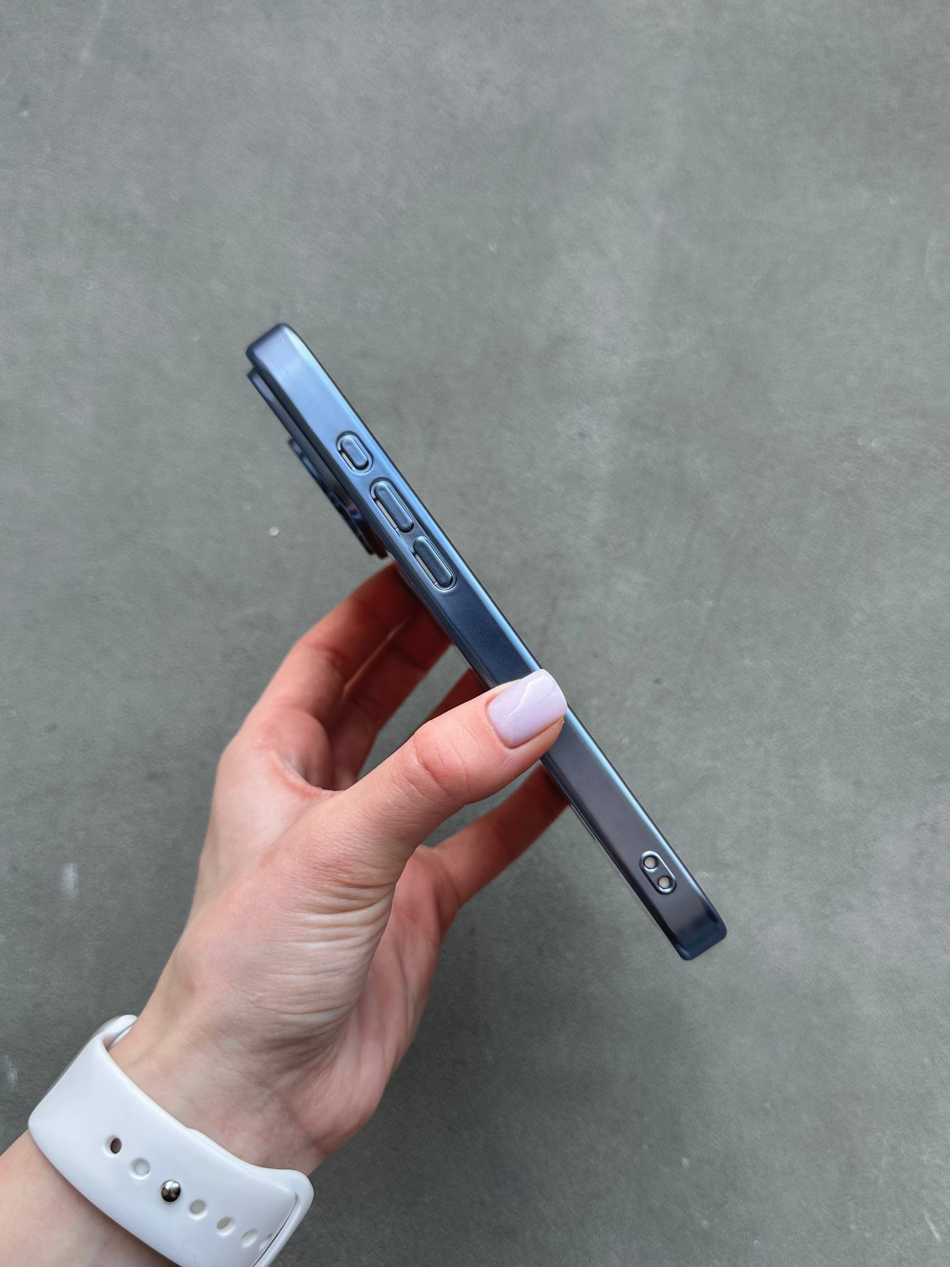 Чехол цветной Shining case с Magsafe на iPhone 17 Pro Max Blue