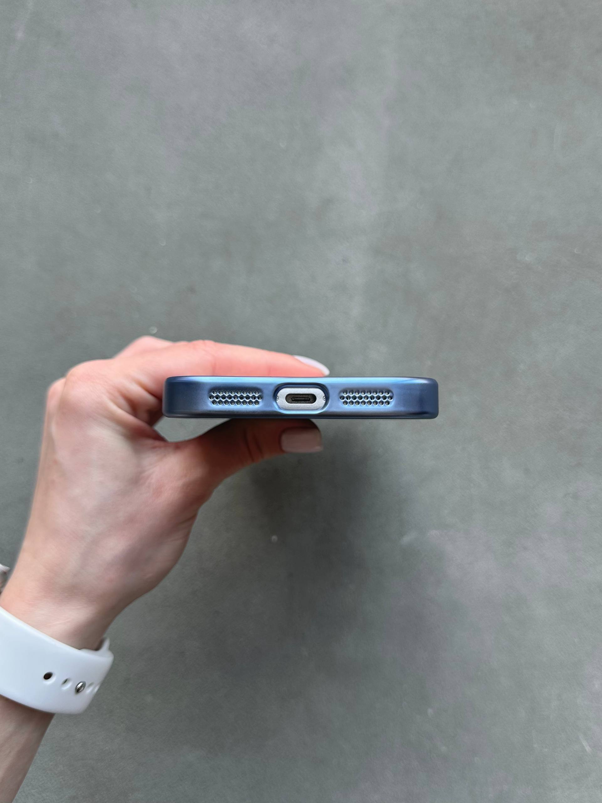 Чехол цветной Shining case с Magsafe на iPhone 17 Pro Max Blue