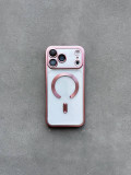 Чохол кольоровий Shining case з Magsafe на iPhone 17 Pro Max Pink