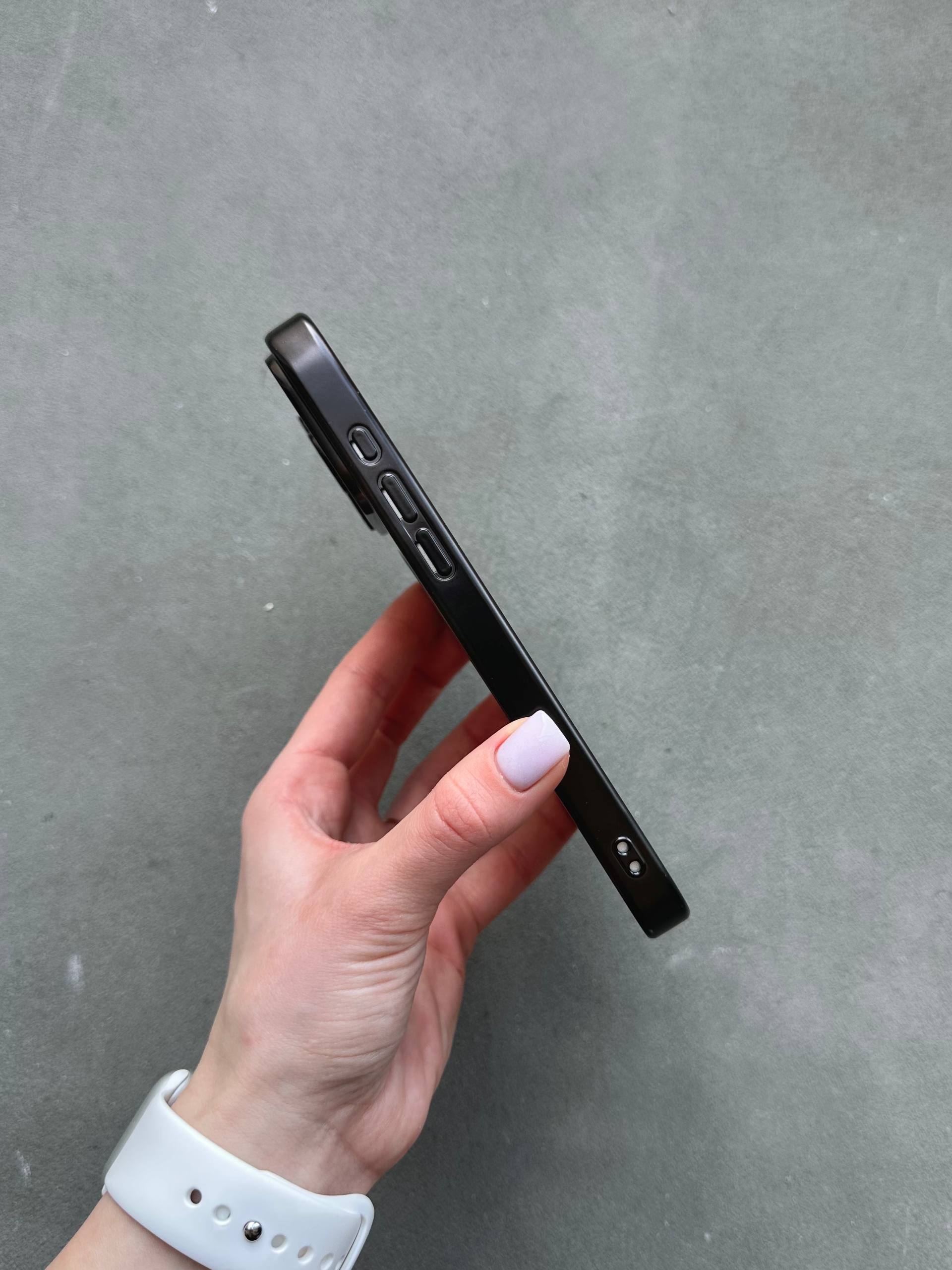 Чехол цветной Shining case с Magsafe на iPhone 17 Pro Max Black