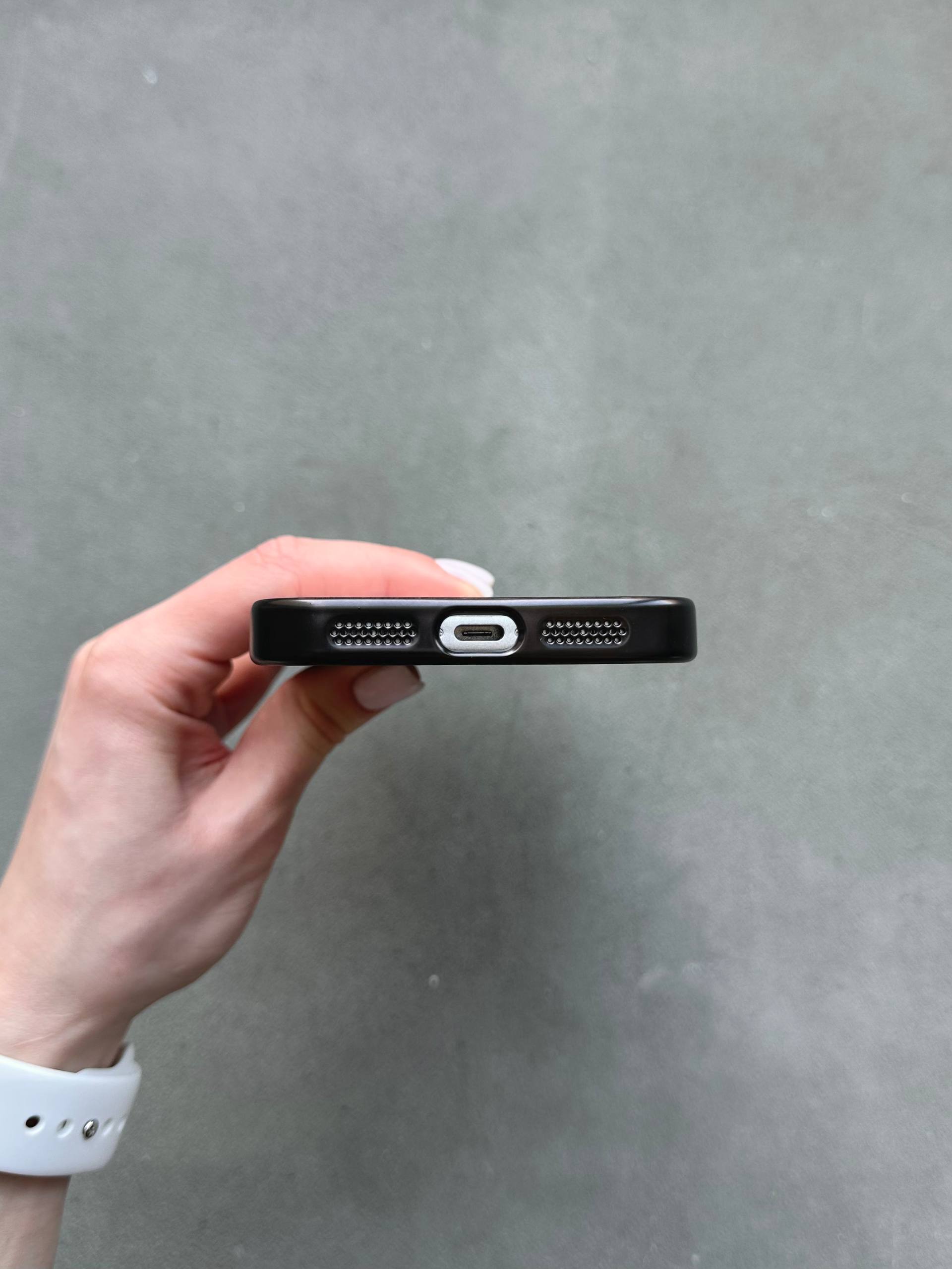 Чехол цветной Shining case с Magsafe на iPhone 17 Pro Max Black