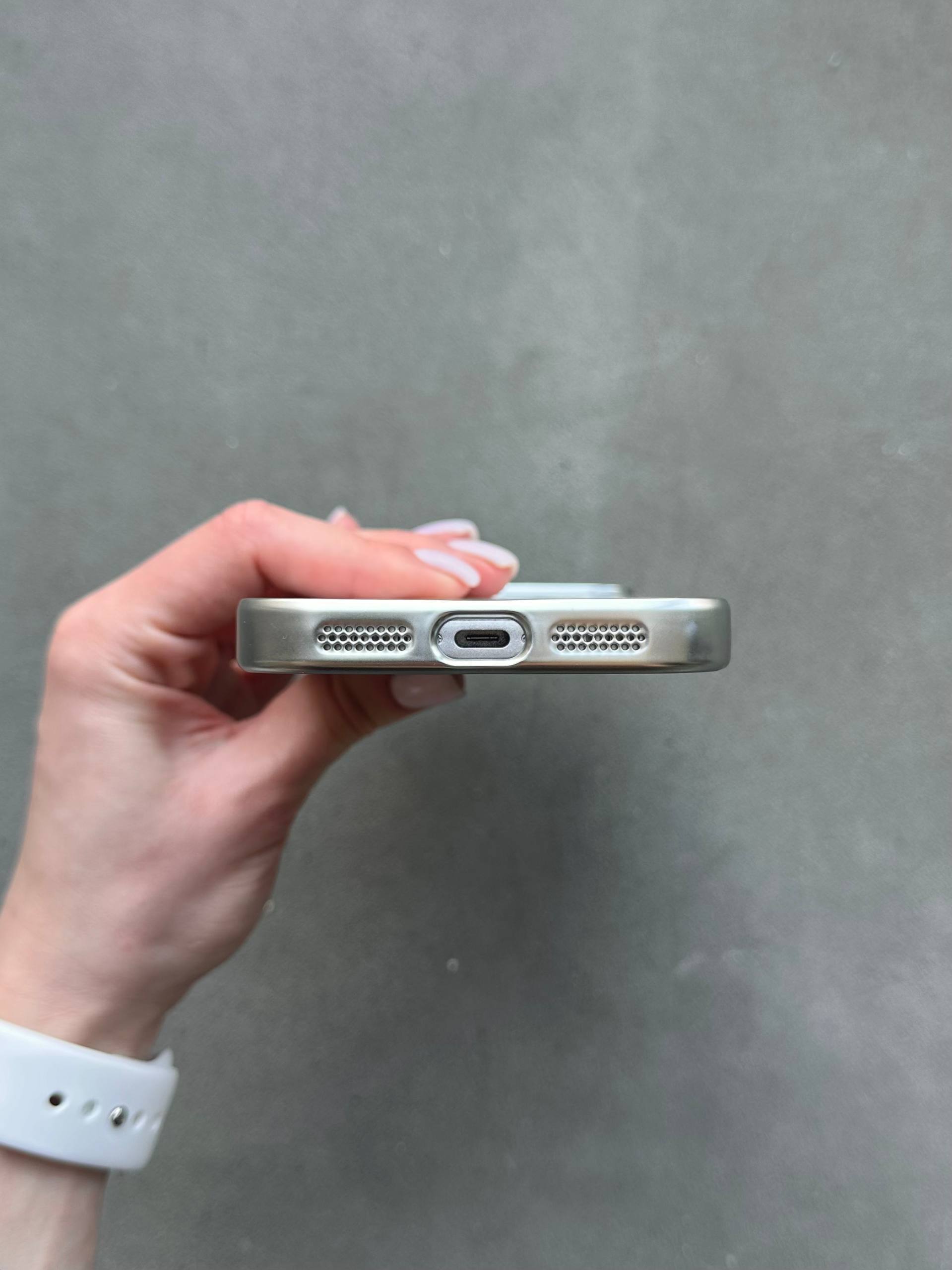 Чехол цветной Shining case с Magsafe на iPhone 17 Pro Max Silver