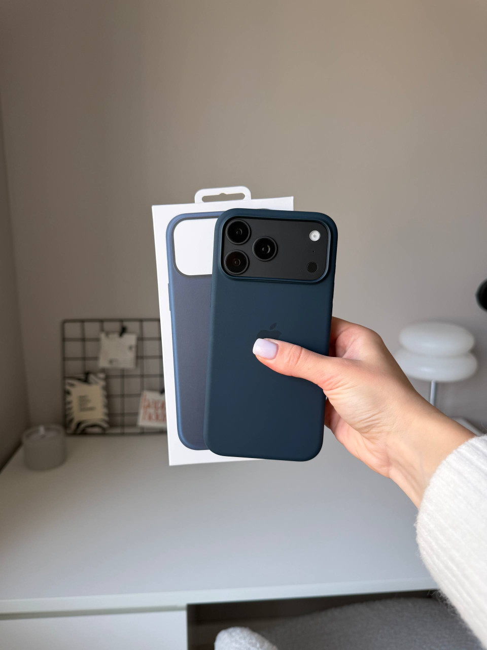 Чехол Silicone case с Magsafe на iPhone 18 Pro Max Navy Blue (04)