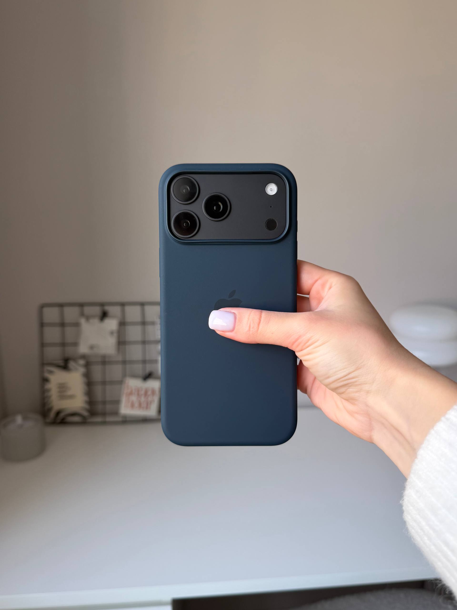 Чехол Silicone case с Magsafe на iPhone 18 Pro Navy Blue (04)