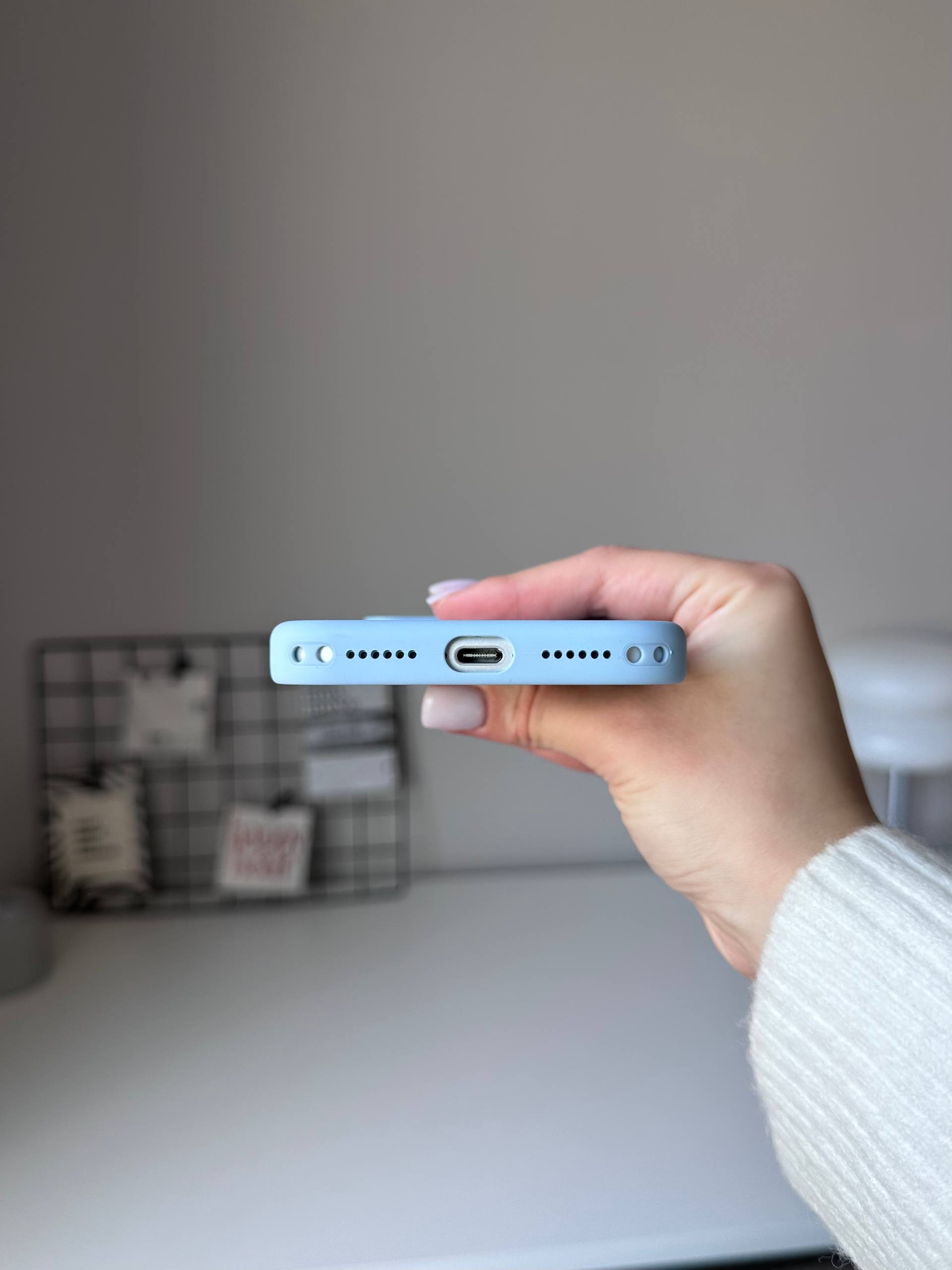 Чехол Silicone case с Magsafe на iPhone 18 Pro Max Crisp Blue (03)
