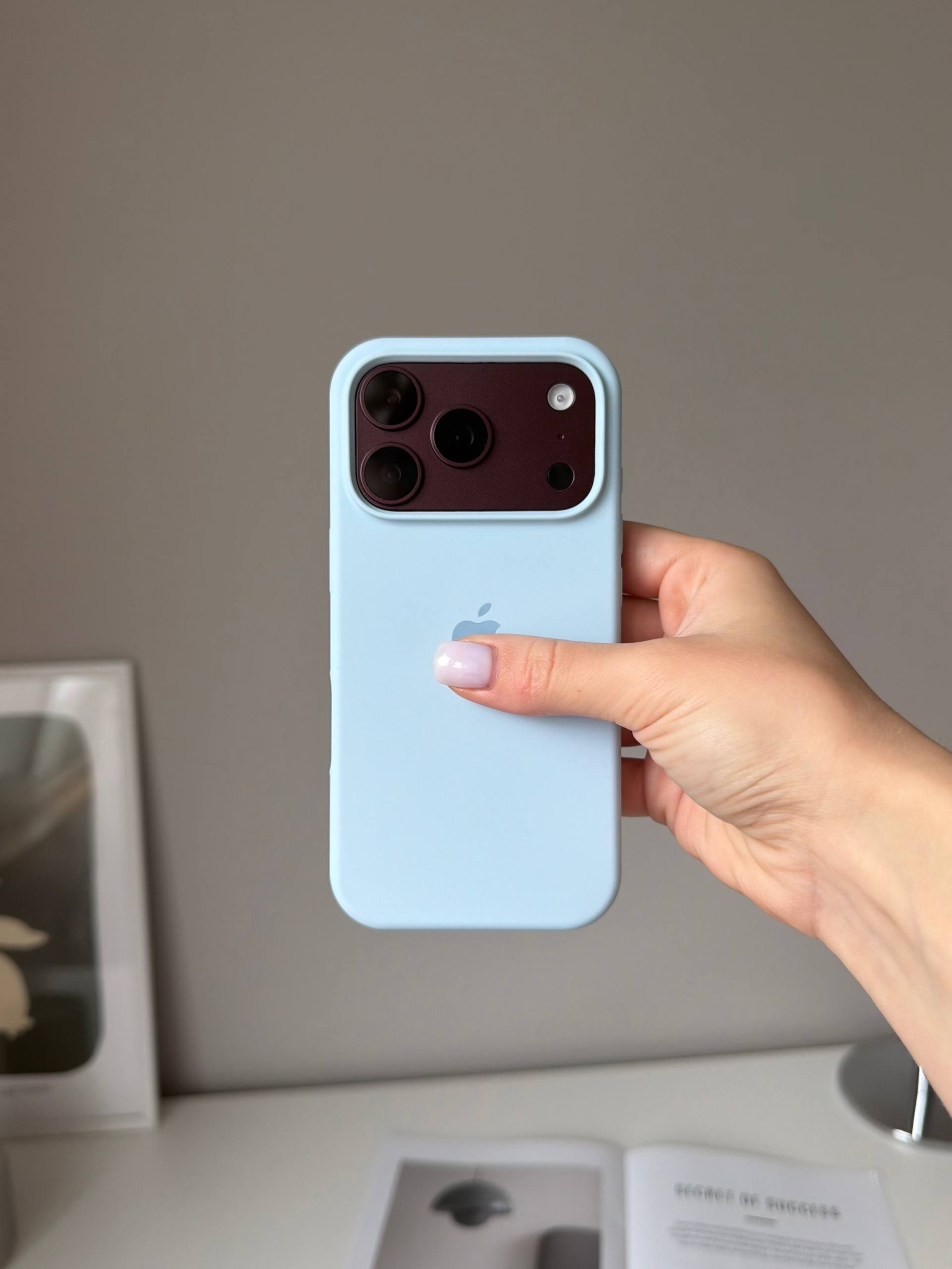 Чохол Silicone case з відкритою камерою на iPhone 18 Pro Max Sky Blue (33)