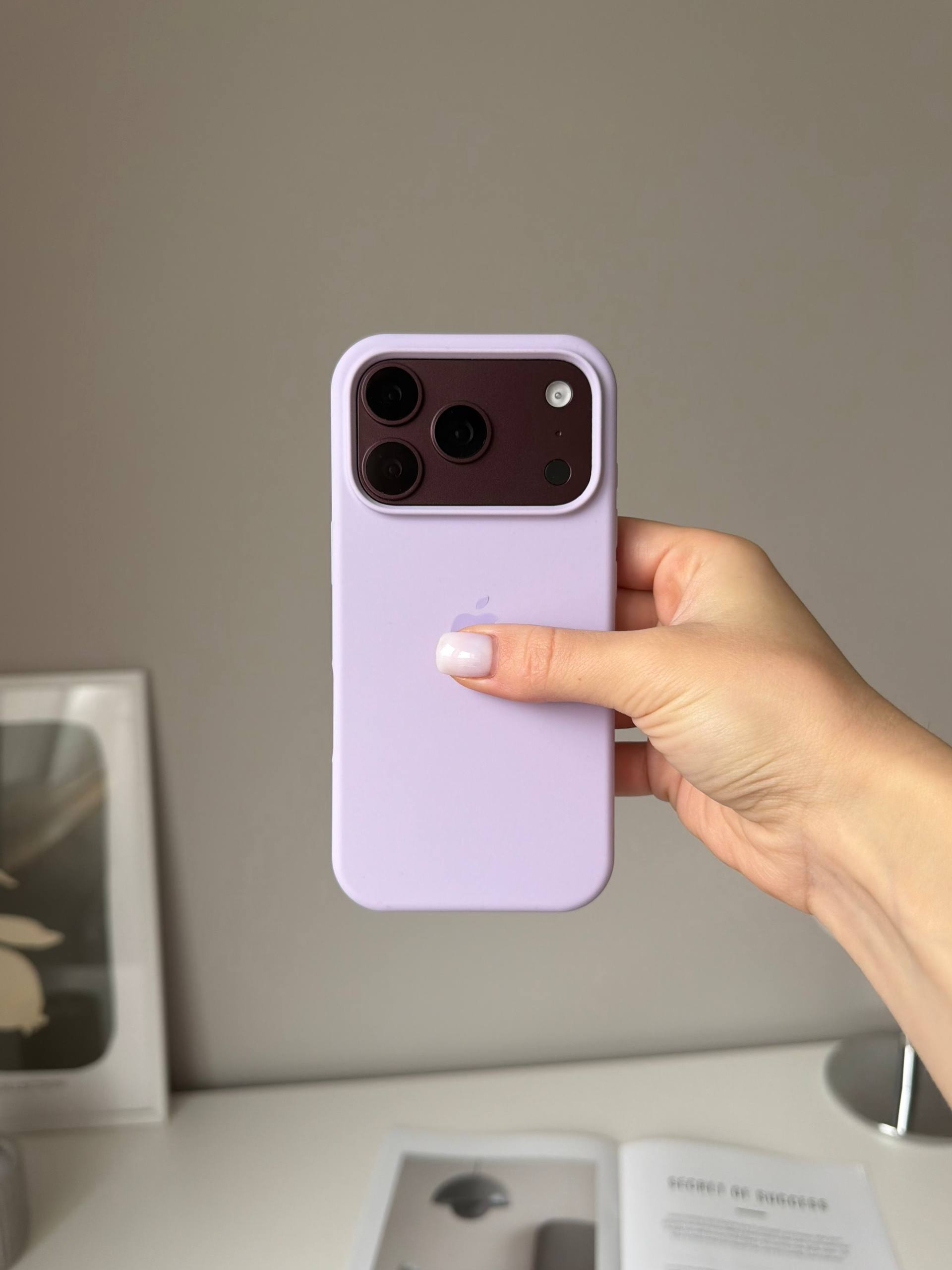 Чохол Silicone case з відкритою камерою на iPhone 18 Pro Lilac Purple (25)