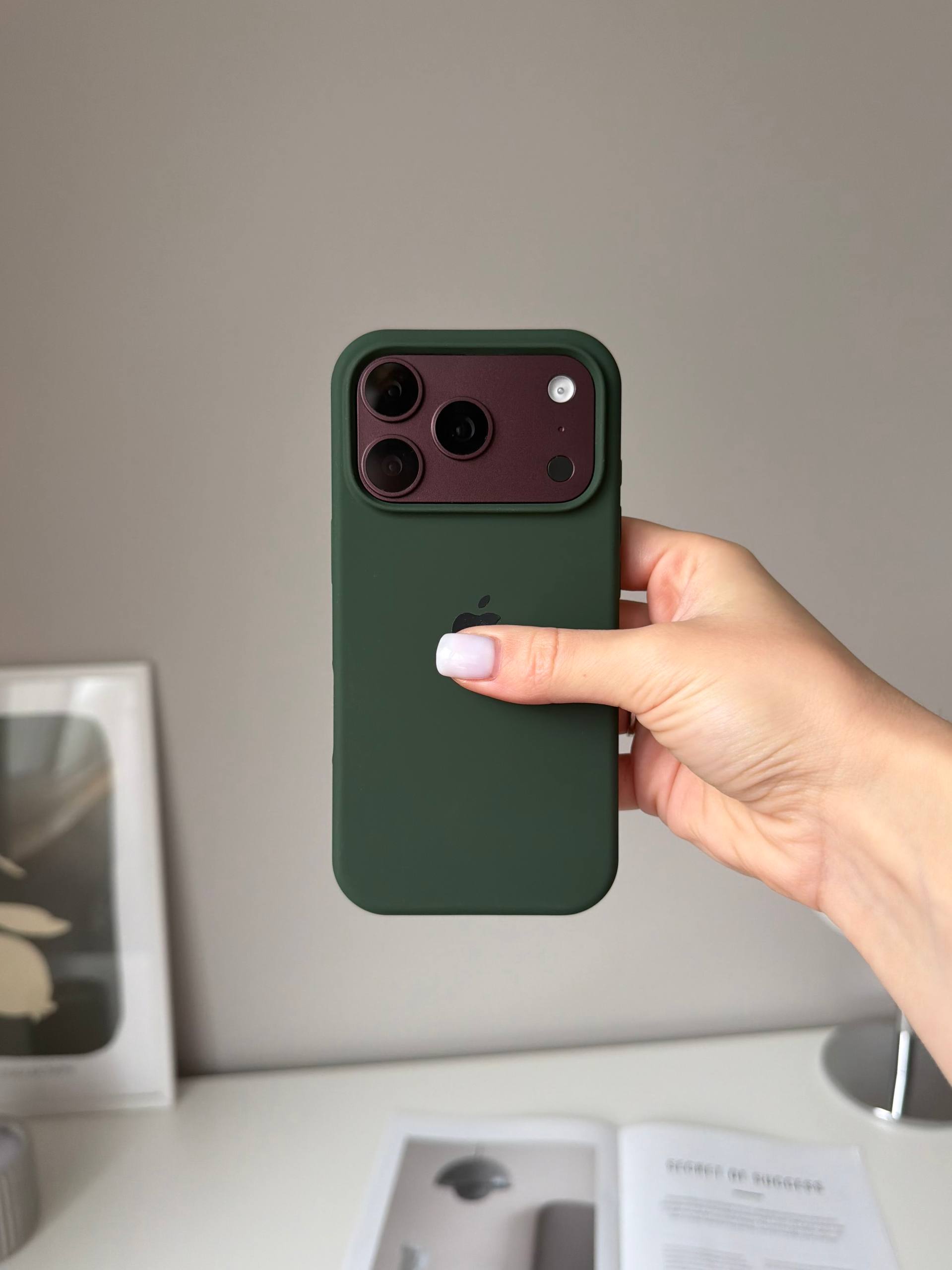 Чохол Silicone case з відкритою камерою на iPhone 18 Pro Max Cyprus Green (28)
