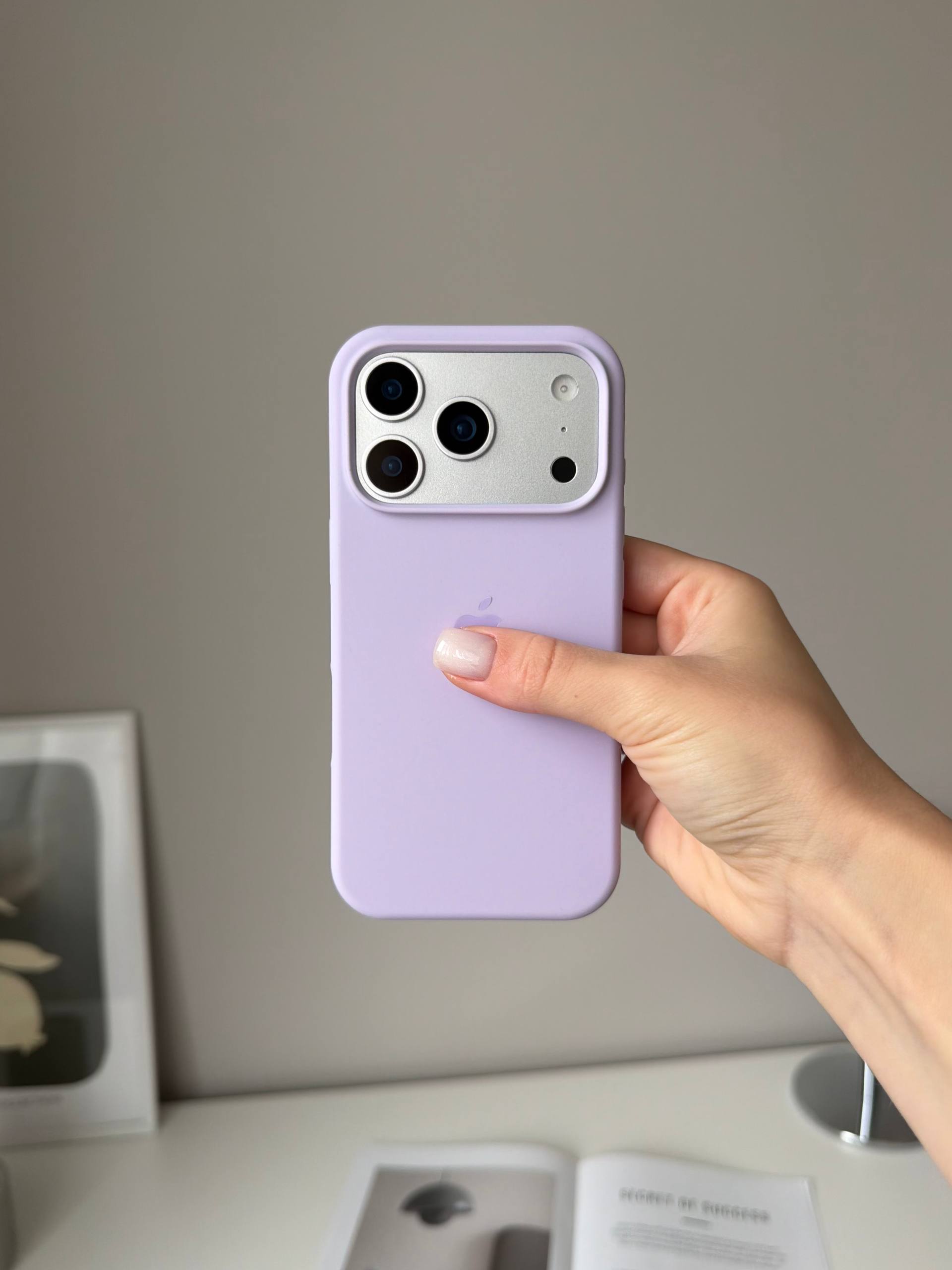Чохол Silicone case з відкритою камерою на iPhone 18 Pro Max Lilac Purple (25)