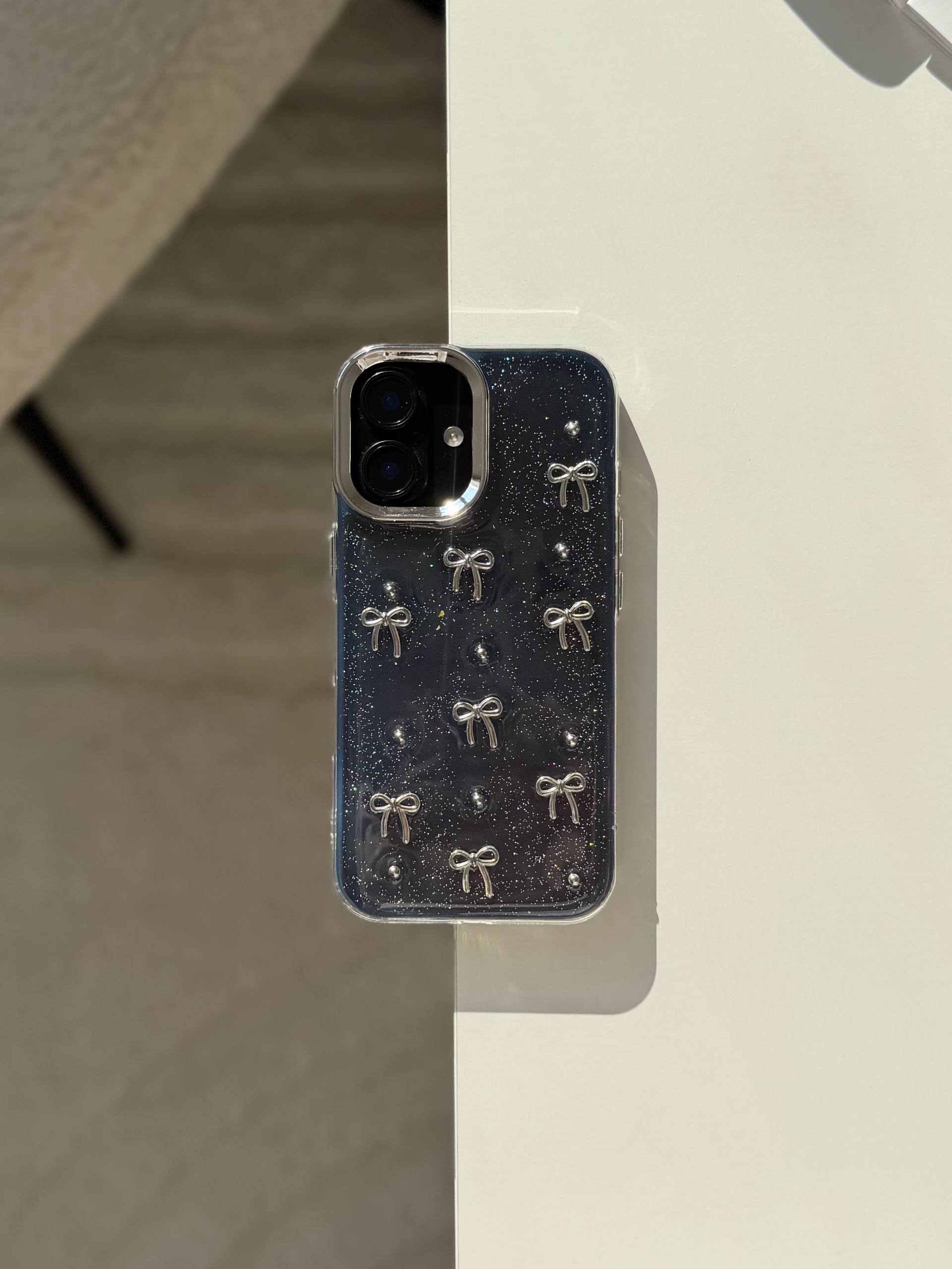 Чохол прозорий Bow Case з бантиками на iPhone 17