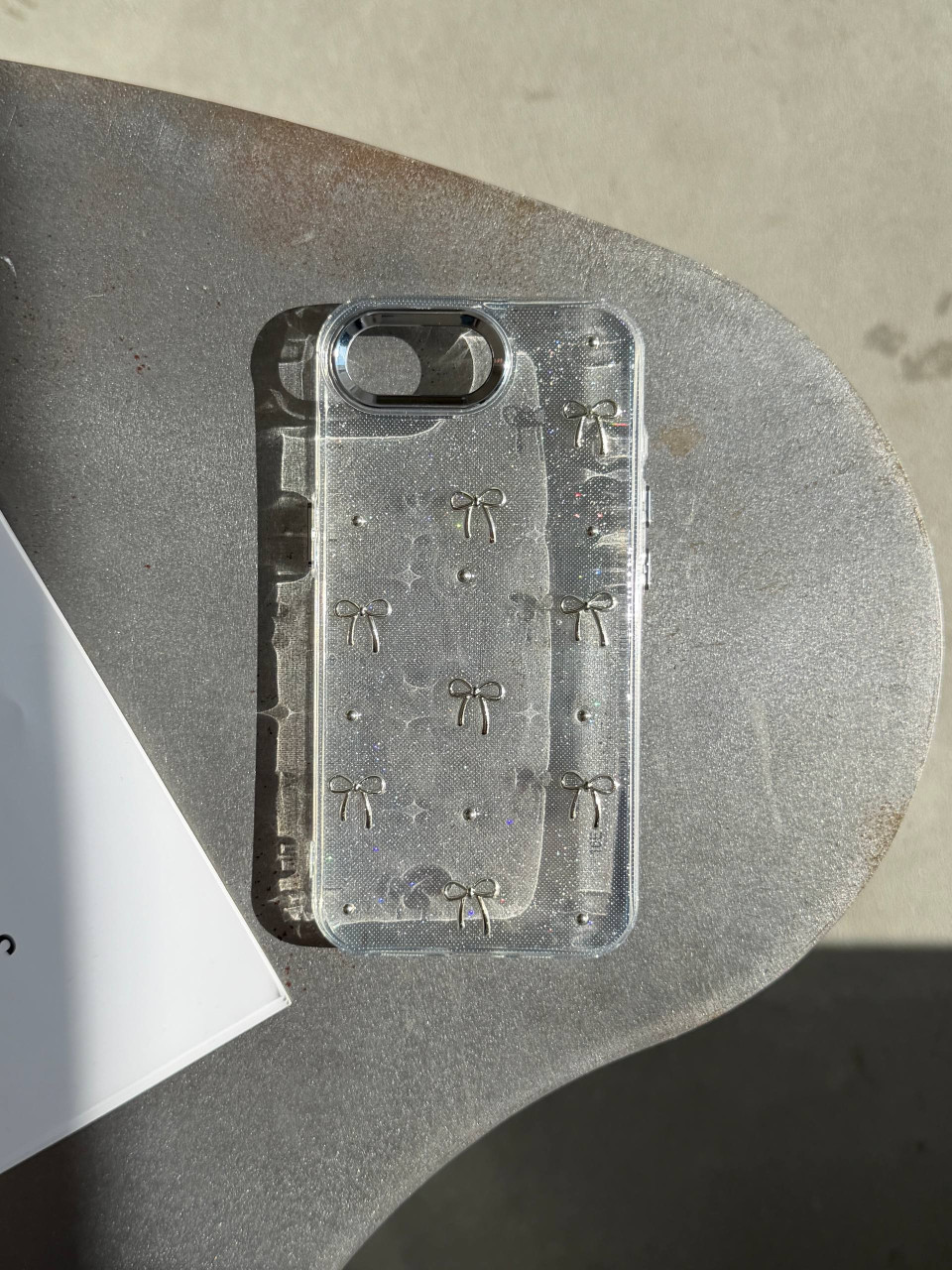 Чохол прозорий Bow Case з бантиками на iPhone 16e/17e