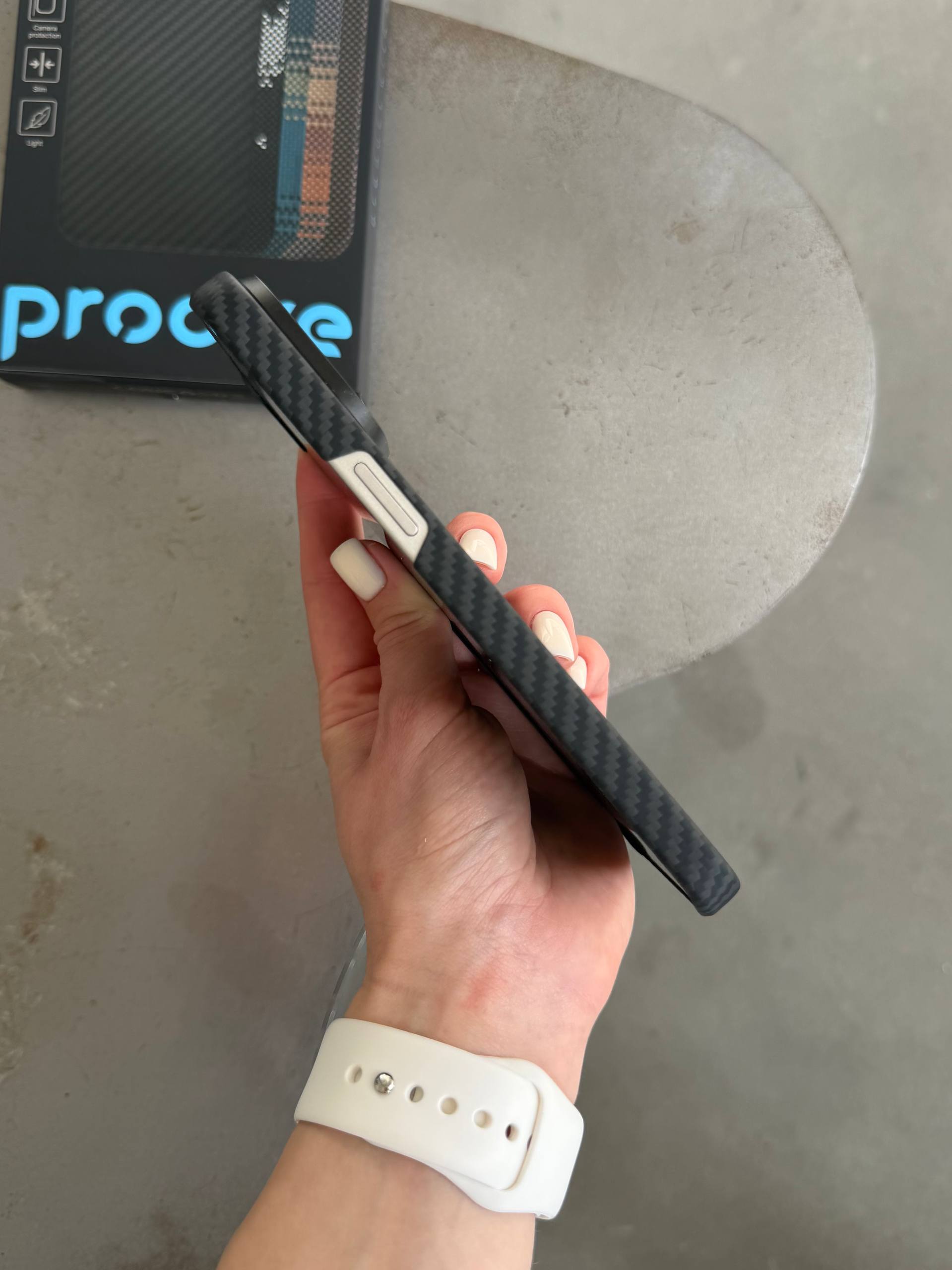 Чехол Proove Carbon Slim с MagSafe для iPhone 15 Pro Black