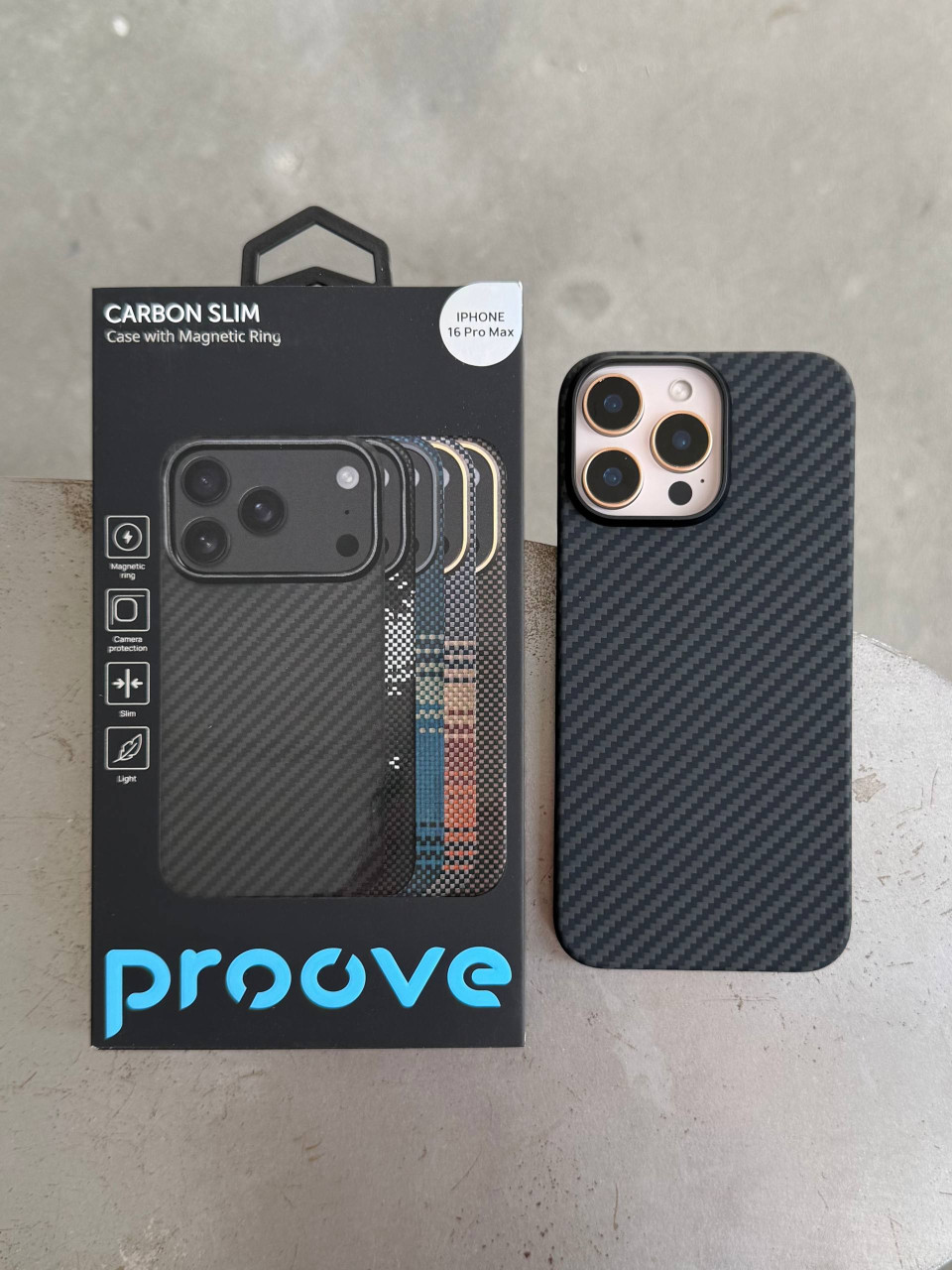 Чохол Proove Carbon Slim з MagSafe для iPhone 16 Pro Black