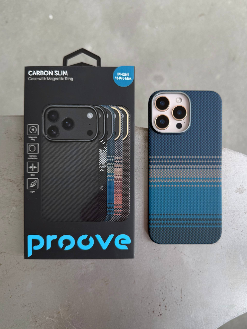 Чохол Proove Carbon Slim з MagSafe для iPhone 15 Pro Nightfall
