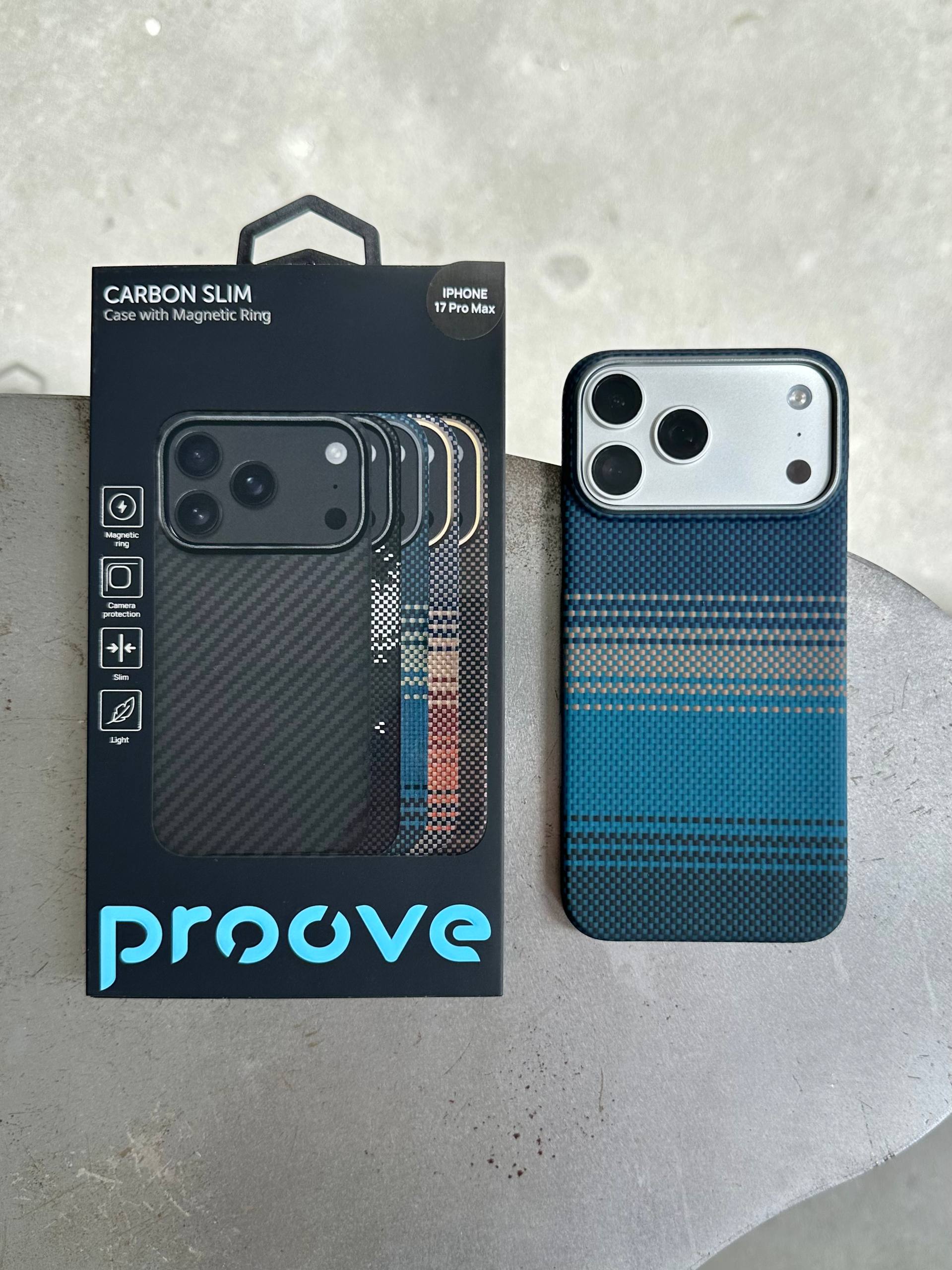 Чохол Proove Carbon Slim з MagSafe для iPhone 17 Pro Max Nightfall