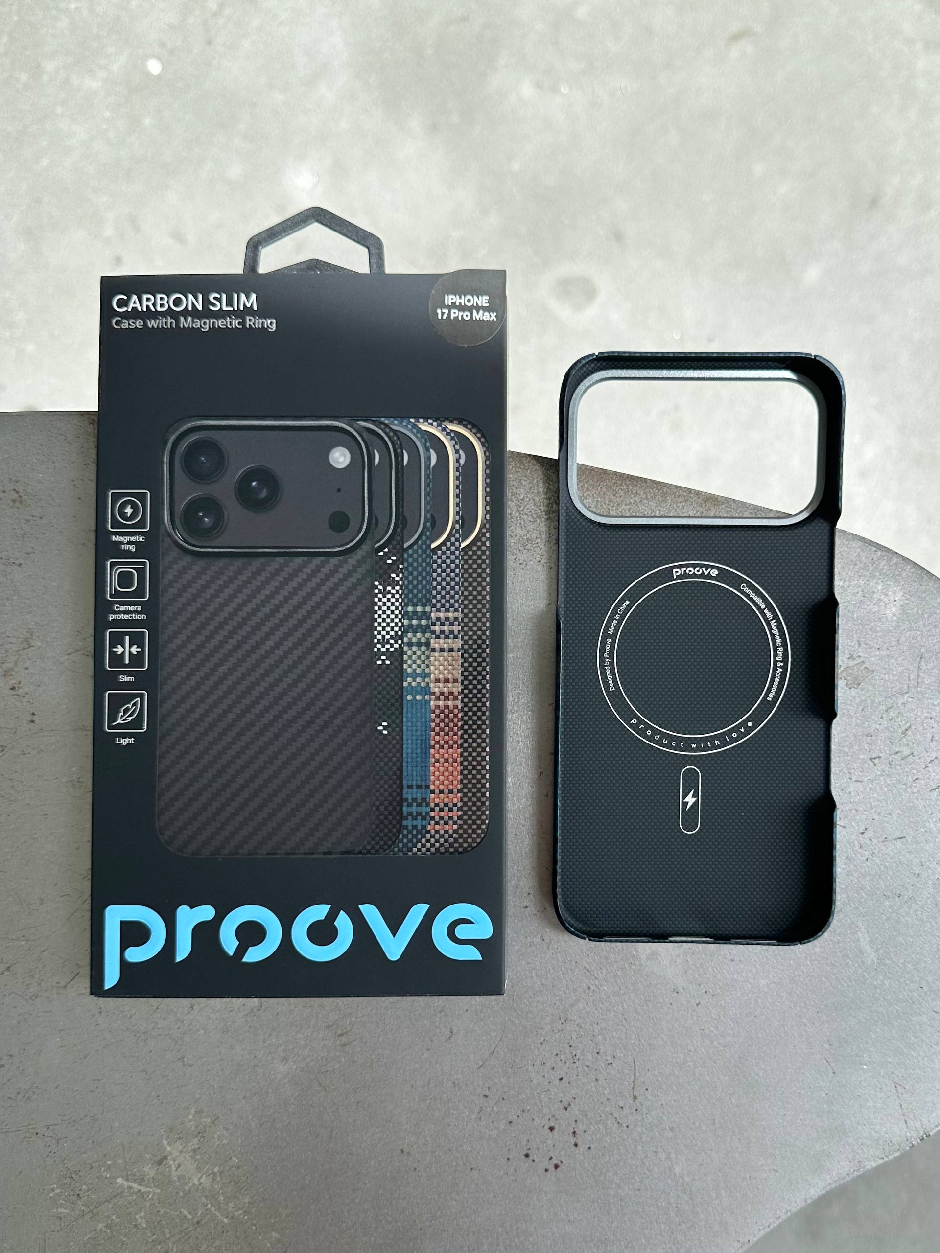 Чохол Proove Carbon Slim з MagSafe для iPhone 17 Pro Max Nightfall