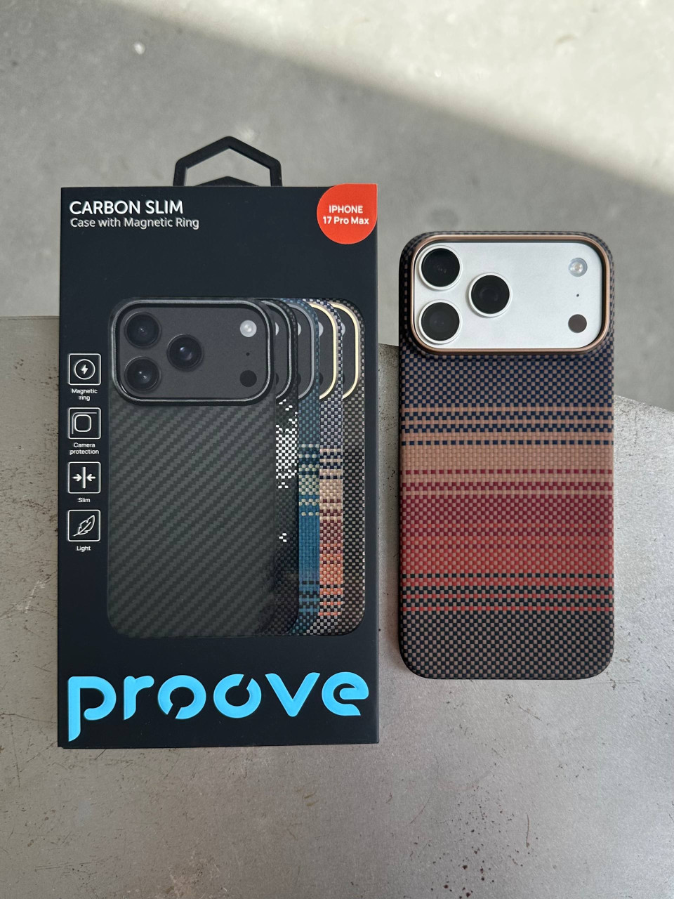 Чохол Proove Carbon Slim з MagSafe для iPhone 17 Pro Glowrise