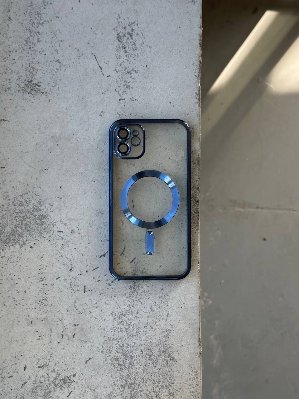 Чехол цветной Shining case с Magsafe на iPhone 11 Dark Blue
