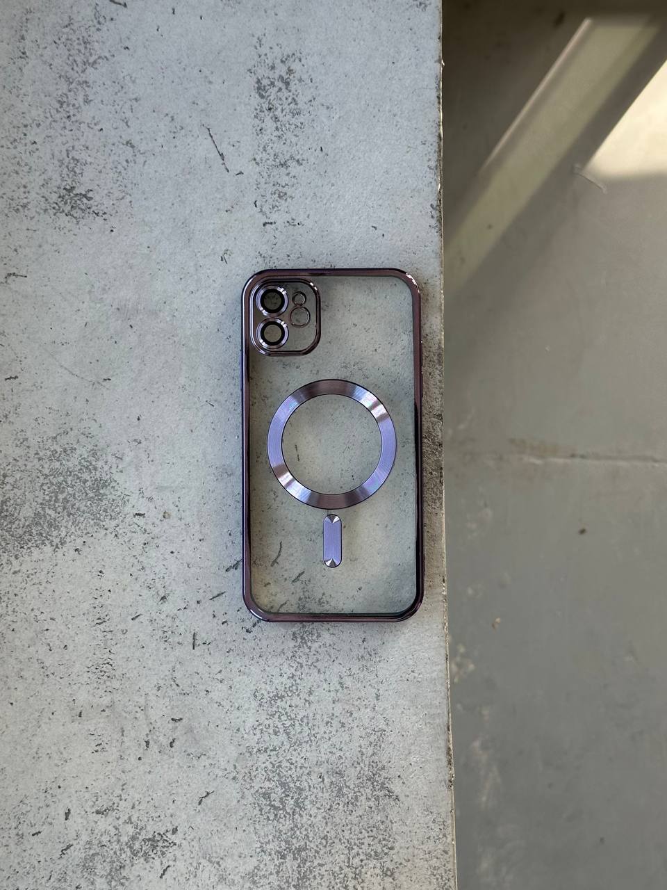 Чехол цветной Shining case с Magsafe на iPhone 11 Dark Purple