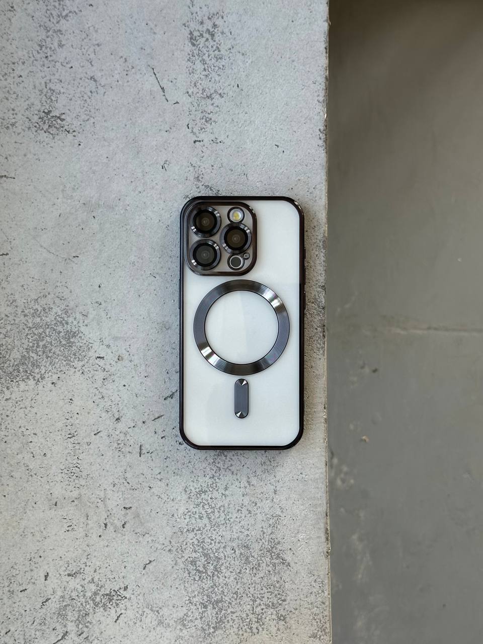 Чохол кольоровий Shining case з Magsafe на iPhone 13 Pro Max Black