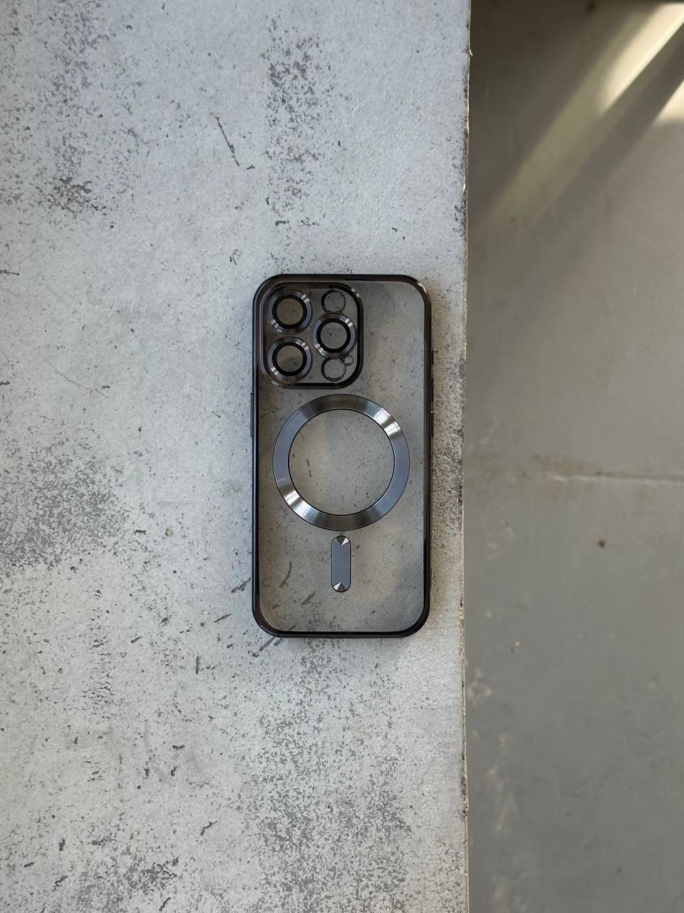 Чехол цветной Shining case с Magsafe на iPhone 13 Pro Max Black