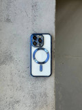Чохол кольоровий Shining case з Magsafe на iPhone 11 Pro Max Dark Blue