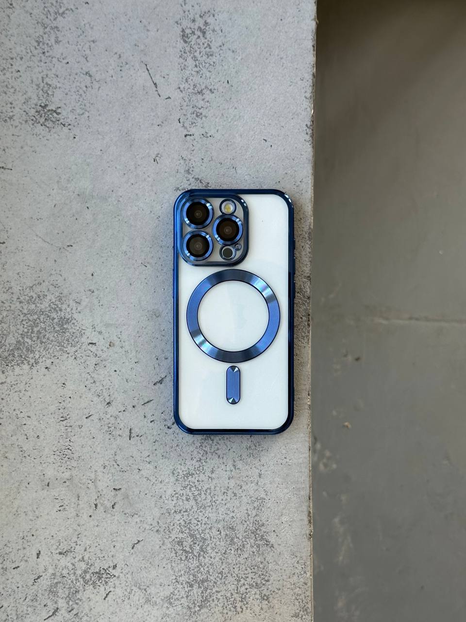 Чохол кольоровий Shining case з Magsafe на iPhone 13 Pro Max Dark Blue