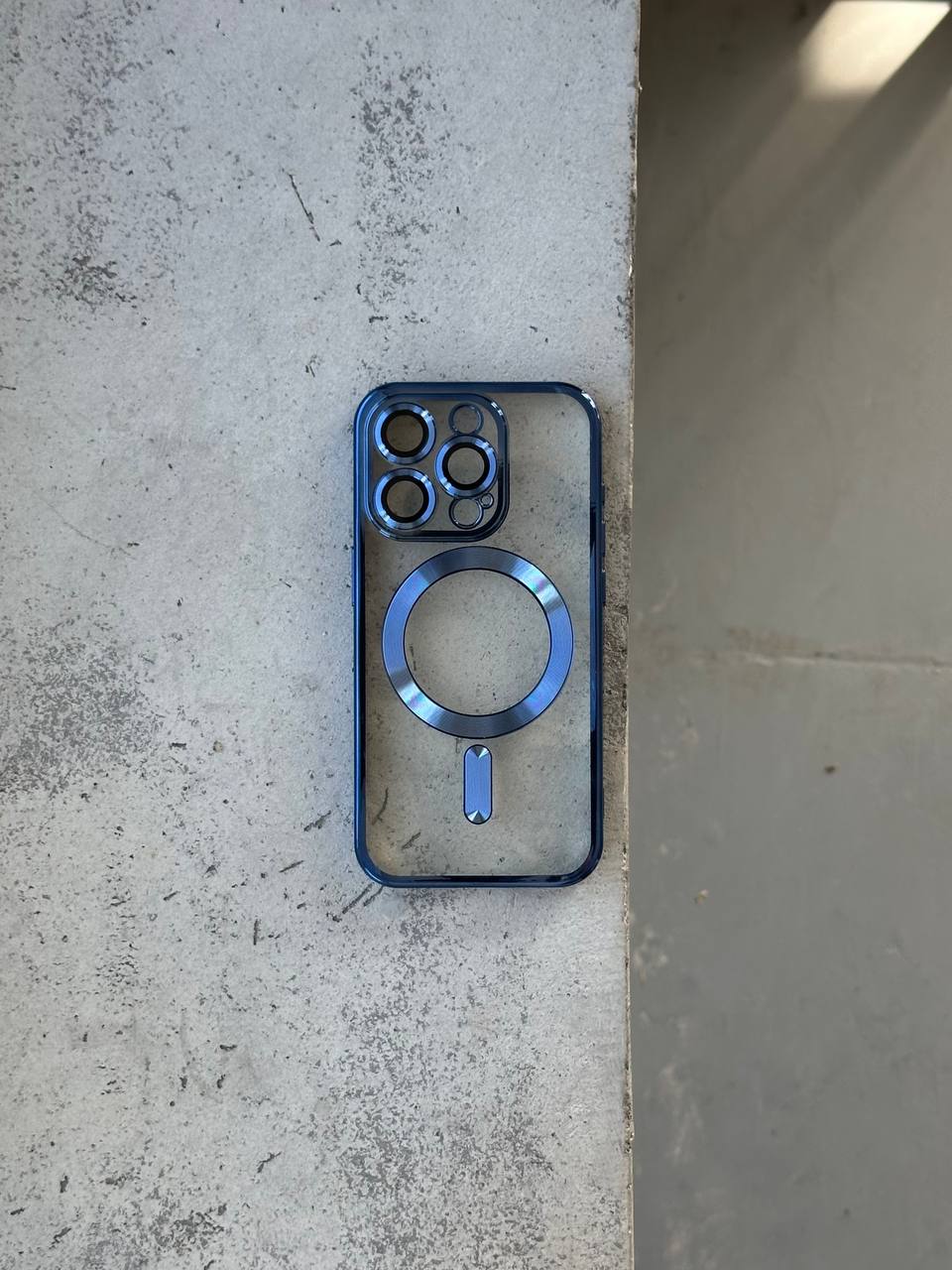 Чохол кольоровий Shining case з Magsafe на iPhone 13 Pro Max Dark Blue