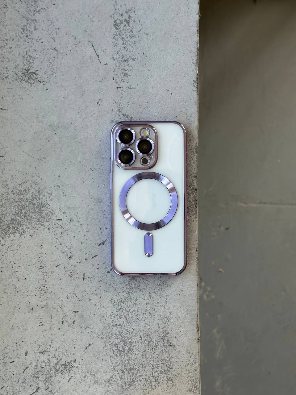 Чохол кольоровий Shining case з Magsafe на iPhone 13 Pro Max Purple