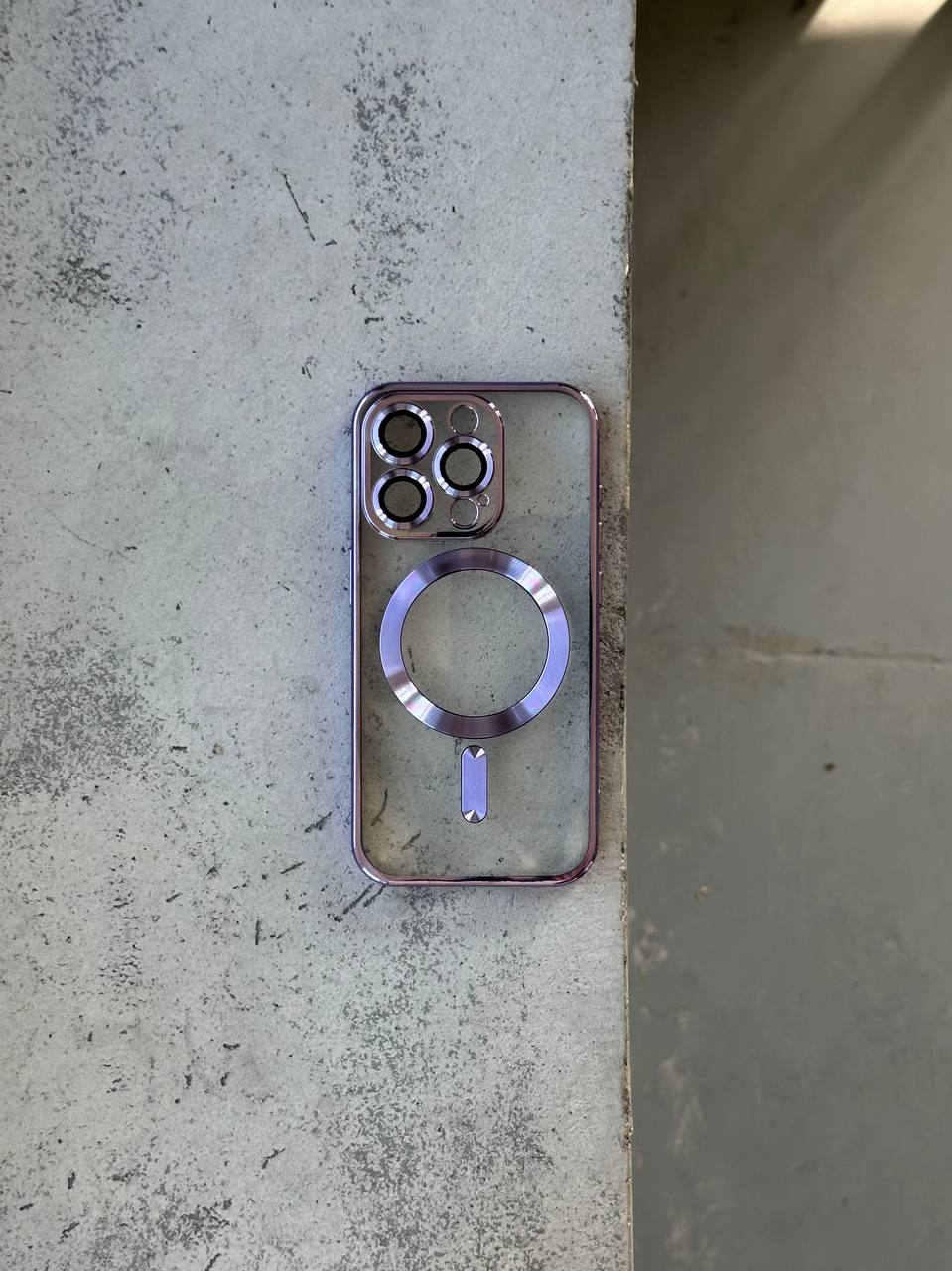 Чохол кольоровий Shining case з Magsafe на iPhone 13 Pro Max Purple