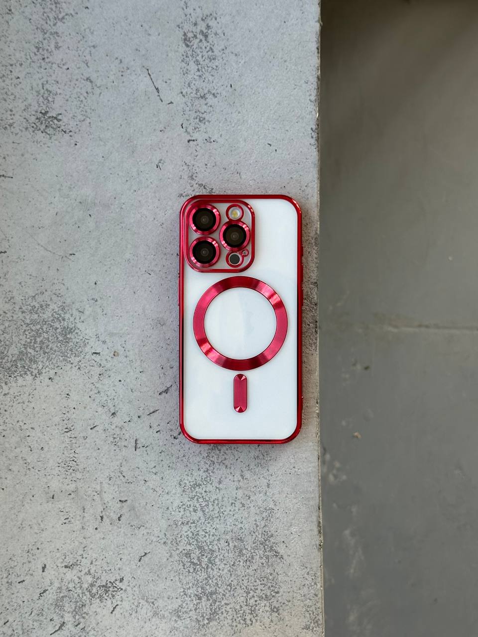 Чохол кольоровий Shining case з Magsafe на iPhone 13 Pro Max Red