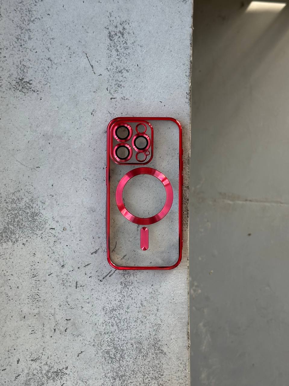 Чохол кольоровий Shining case з Magsafe на iPhone 13 Pro Max Red