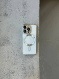 Чохол кольоровий Shining case з Magsafe на iPhone 13 Pro Silver