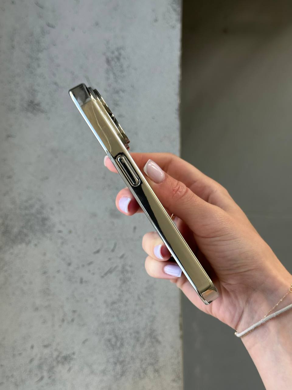 Чехол цветной Shining case с Magsafe на iPhone 13 Pro Max Silver