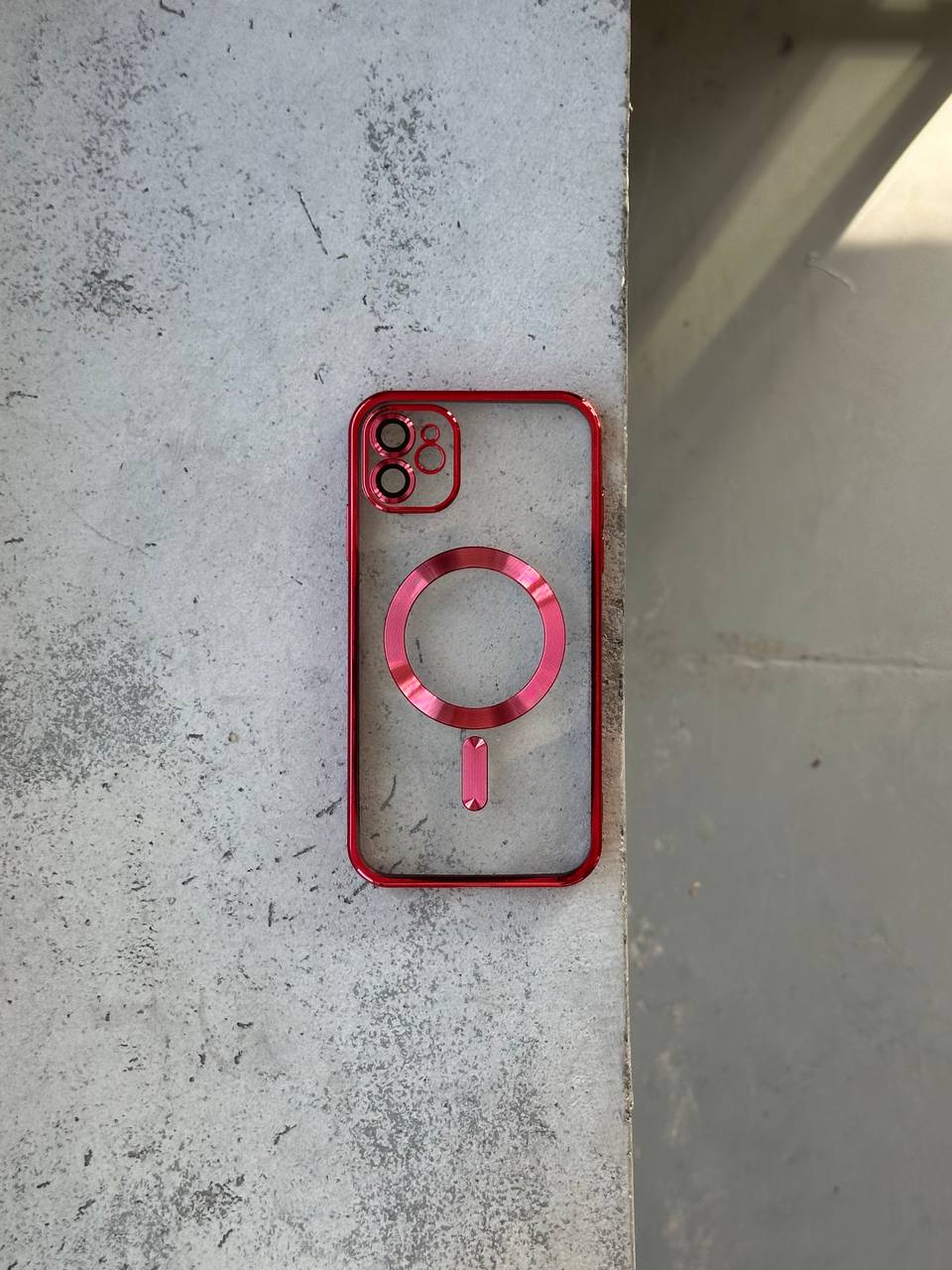 Чехол цветной Shining case с Magsafe на iPhone 11 Red