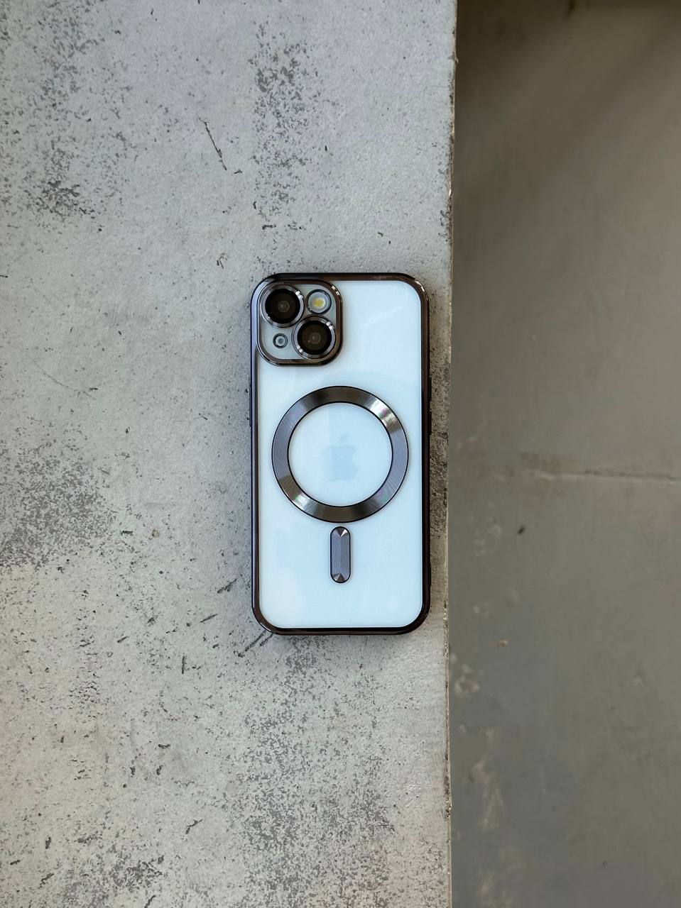 Чехол цветной Shining case с Magsafe на iPhone 15 Black
