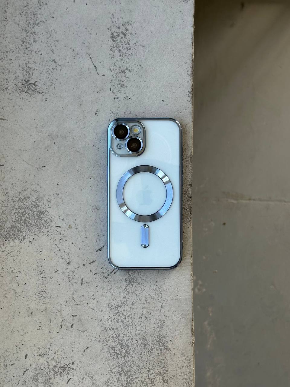 Чехол цветной Shining case с Magsafe на iPhone 14+ Blue