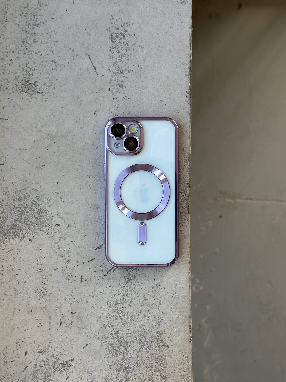 Чехол цветной Shining case с Magsafe на iPhone 14+ Purple