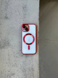 Чохол кольоровий Shining case з Magsafe на iPhone 14+ Red