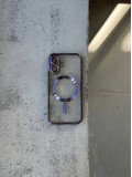 Чохол кольоровий Shining case з Magsafe на iPhone 16+ Dark Purple