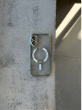 Чохол кольоровий Shining case з Magsafe на iPhone 16+ Silver