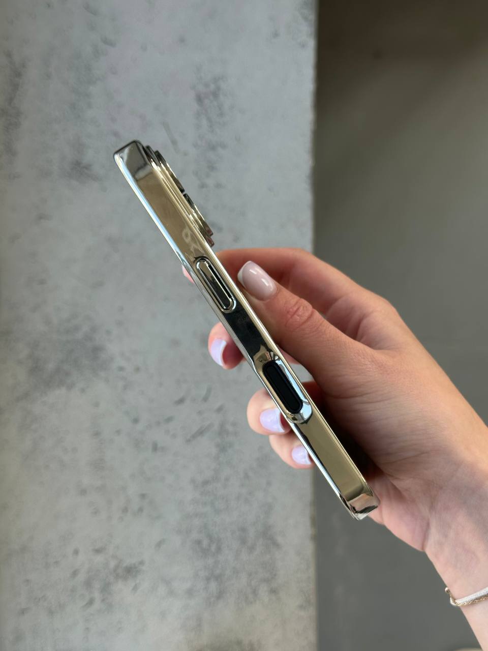 Чехол цветной Shining case с Magsafe на iPhone 16 Pro Max Silver