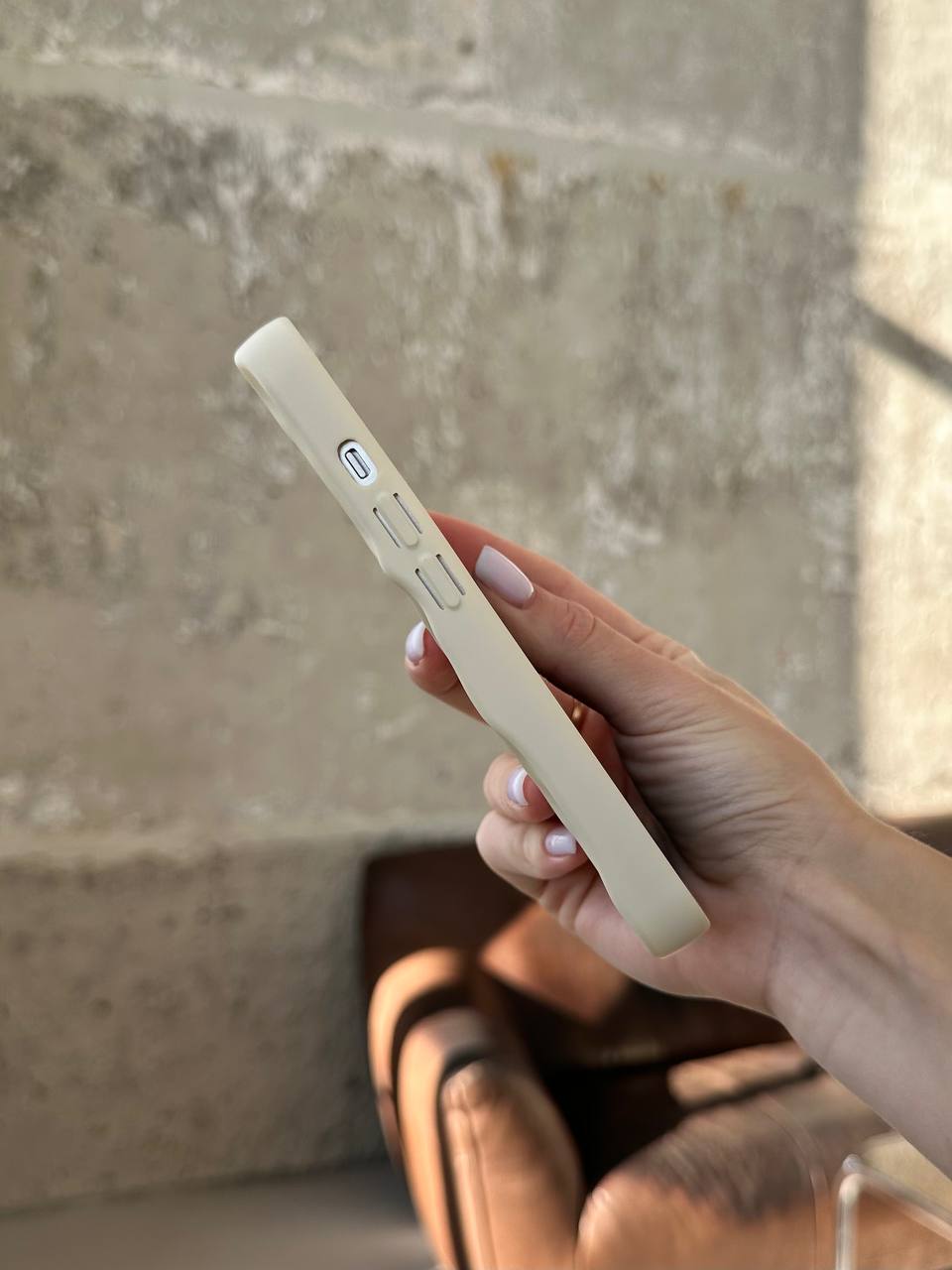 Чохол матовий хвилястий Wave Case на iPhone 14 Pro Beige (01)