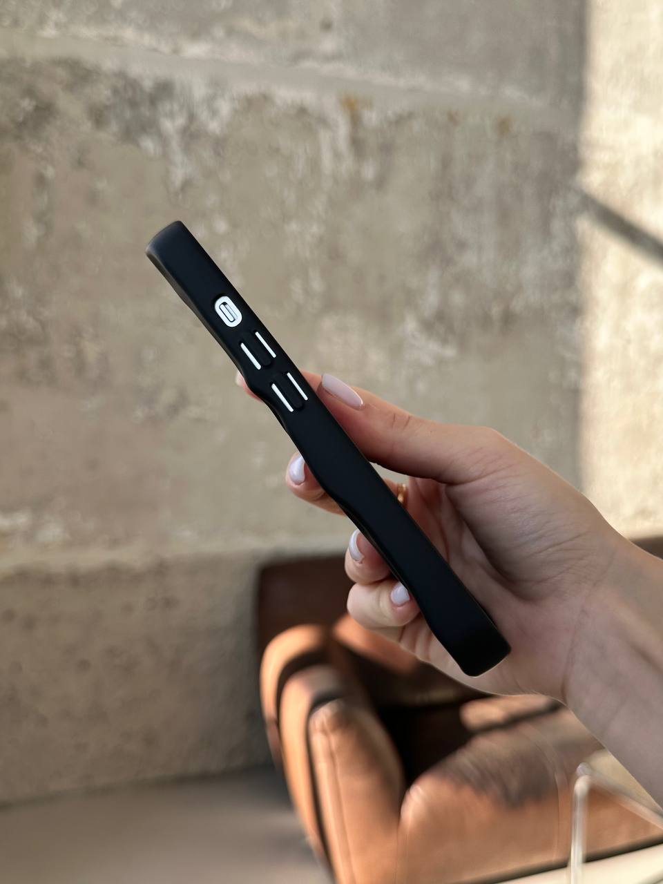 Чохол матовий хвилястий Wave Case на iPhone 14 Pro Black (07)