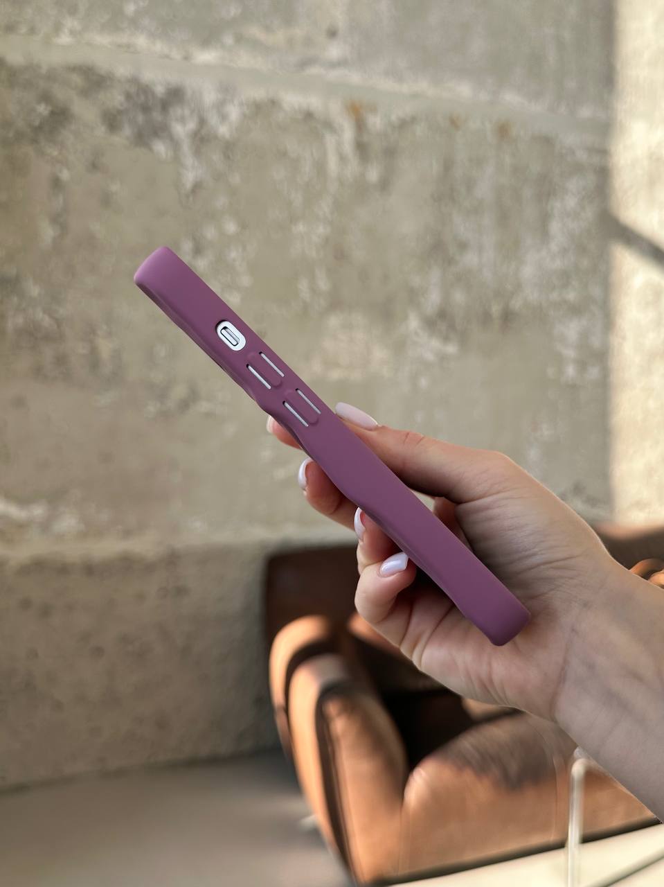 Чохол матовий хвилястий Wave Case на iPhone 14 Pro Mauve (08)