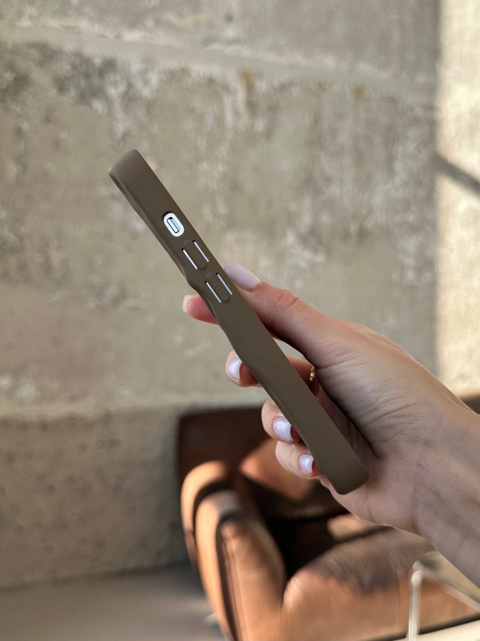 Чохол матовий хвилястий Wave Case на iPhone 14 Pro Milk Chocolate (05)